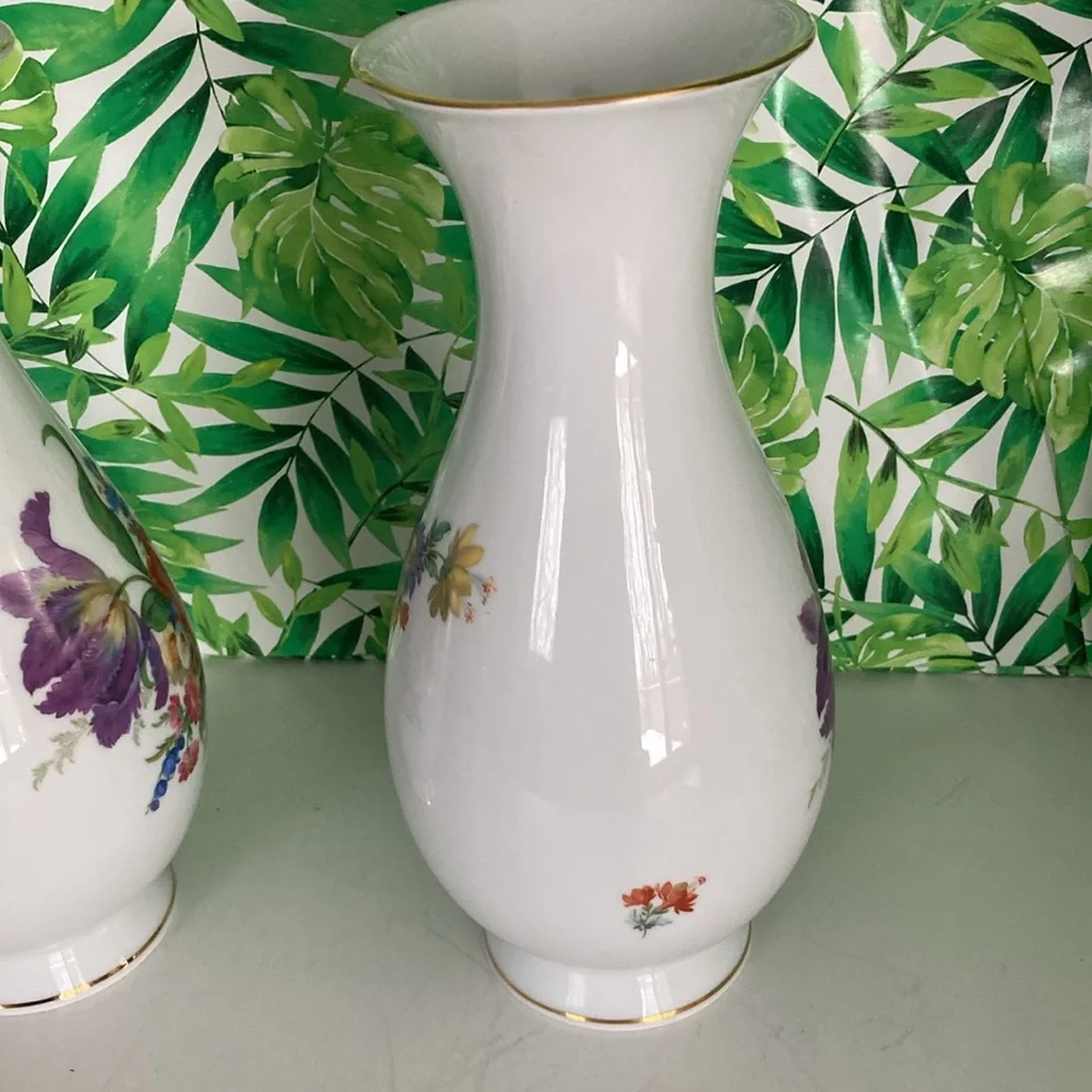 Fuerstenberg  Mantle Vase Pair made in Germany